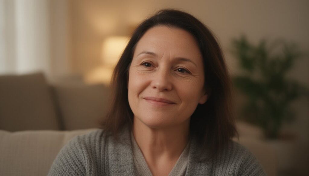 Close-up of a grounded adult in a supportive environment reflecting holistic treatment.