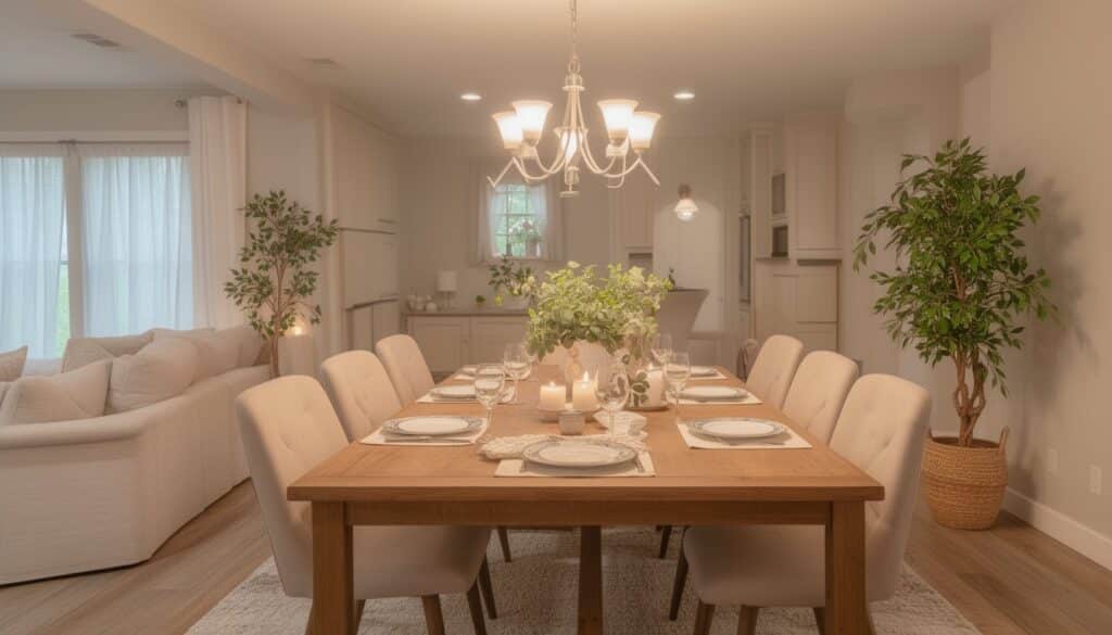 Cozy shared dining space in a home-like recovery setting.